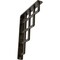 Ekena Millwork Diane Wrought Iron Bracket, (Single center brace), Antiqued Warm Silver 1 1/2"W x 7 1/2"D x 10"H BKTM01X07X10SDIAWS - alternate 1